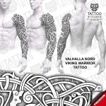 Valhalla Nord Viking Tattoo – tattoo stencil mockup on model