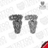 Fenrir Battle Nordic Viking Warrior – detailed tattoo stencil elements and pattern layout