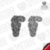 Hela Spirit Nordic Viking Warrior – detailed tattoo stencil elements and pattern layout