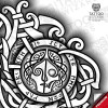 Hela Spirit Nordic Viking Warrior – outline linework closeup 2