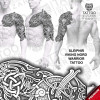 Sleipnir Nordic Viking Warrior – tattoo stencil mockup on model
