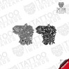 Sleipnir Nordic Viking Warrior – detailed tattoo stencil elements and pattern layout