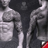 Sleipnir Nordic Viking Warrior – high-detail tattoo stencil preview