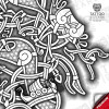 Sleipnir Nordic Viking Warrior – outline linework closeup 2