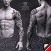 Valhalla Nord Viking Tattoo – high-detail tattoo stencil preview