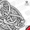 Valhalla Nord Viking Tattoo – outline linework closeup 2