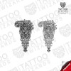 Viking Bjorn Warrior Tattoo – detailed tattoo stencil elements and pattern layout