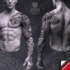 Viking Bjorn Warrior Tattoo – high-detail tattoo stencil preview