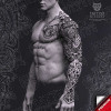 Viking Bjorn Warrior Tattoo – high-detail tattoo stencil mockup