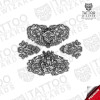 Viking Chest Back  Armor – detailed tattoo stencil elements and pattern layout
