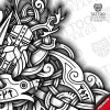 Viking Chest Back  Armor – outline linework closeup