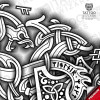 Viking Chest Back  Armor – outline linework closeup 2